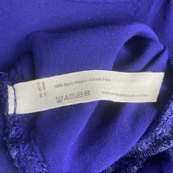 Intimately Free People Eyelash Sleeveless Floral Lace Boho Slip Dress Blue XS - Picture 7 of 9